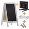 Flash Furniture Whitewashed Wood A-Frame Magnetic Chalkboard Set HGWA-GD1I-CRE8-842315-GG - alternate 2